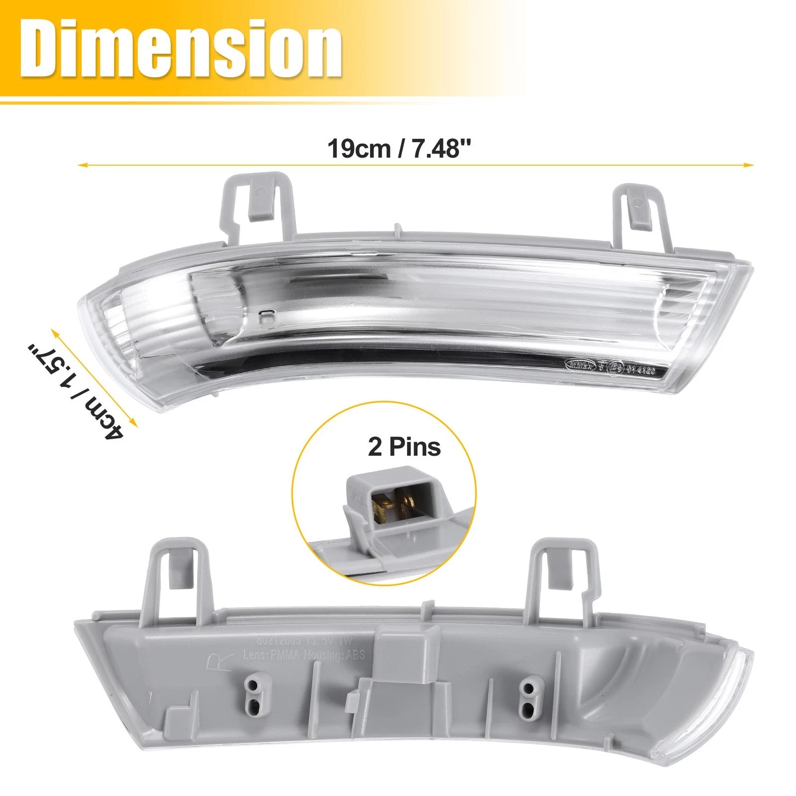 LED Turn Signal Indicator Light Right Mirror for Volkswagen Eos (2007–2008)