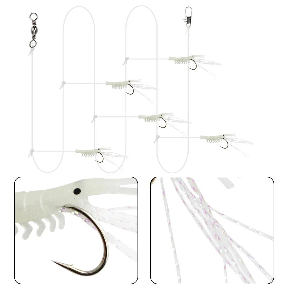 Artificial Bait Shrimp Hook Fishing Lure for Luya Soft Bait