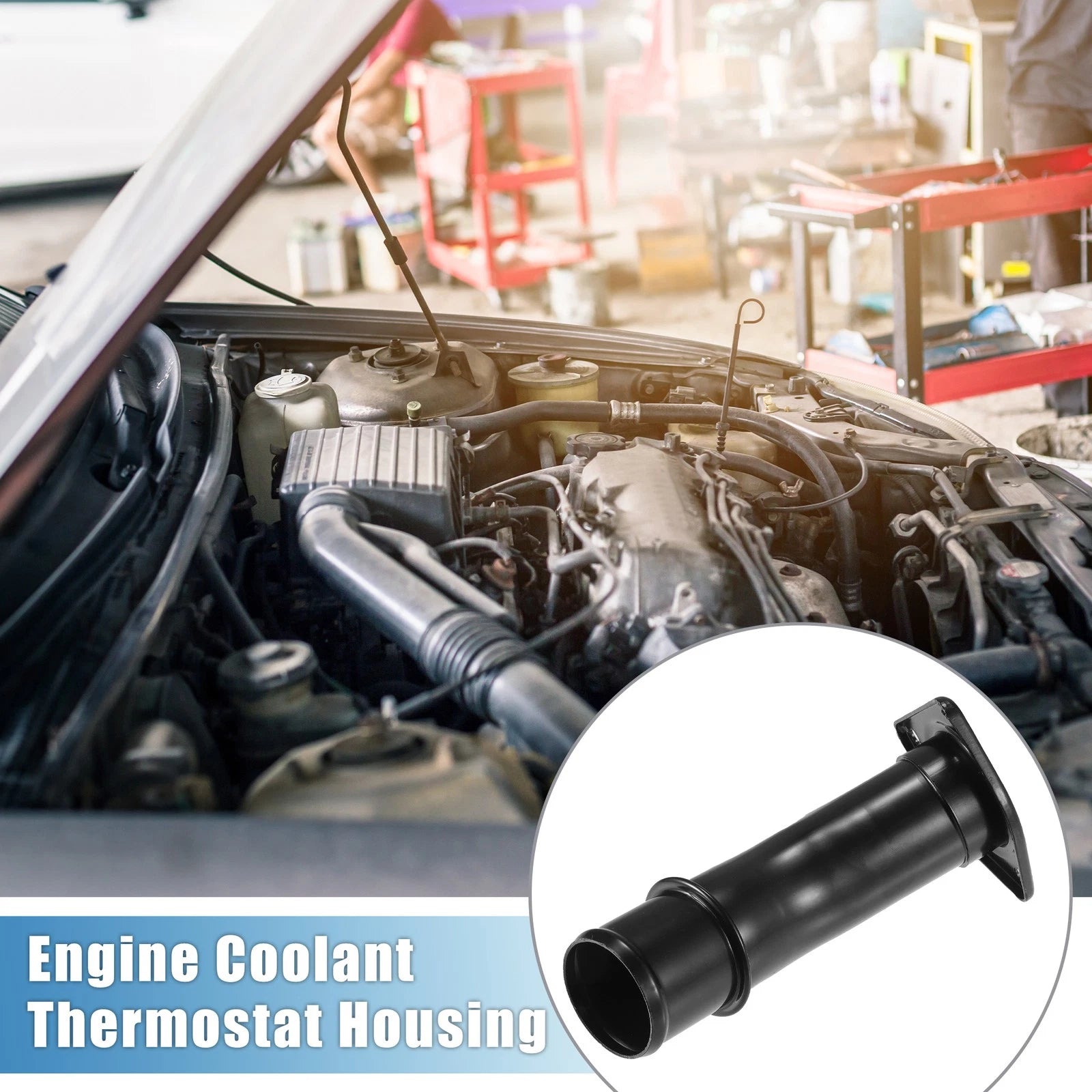 Engine Coolant Thermostat Housing Metal for Ford E-350 Econoline (1994–2018)