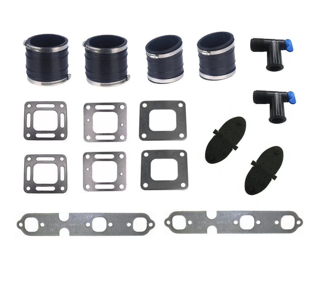 Exhaust Bellow Kit & Gasket for MerCruiser V6 175 205 (32-44348001, 27-99757, 27-863724)