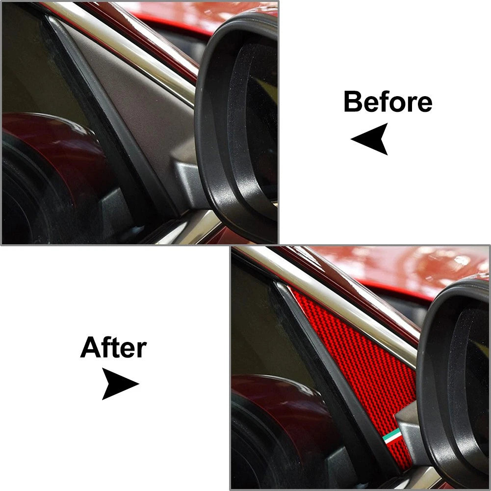 Rearview Mirror A Pillar Panel Trim for Alfa Romeo Giulia (2017–2024)