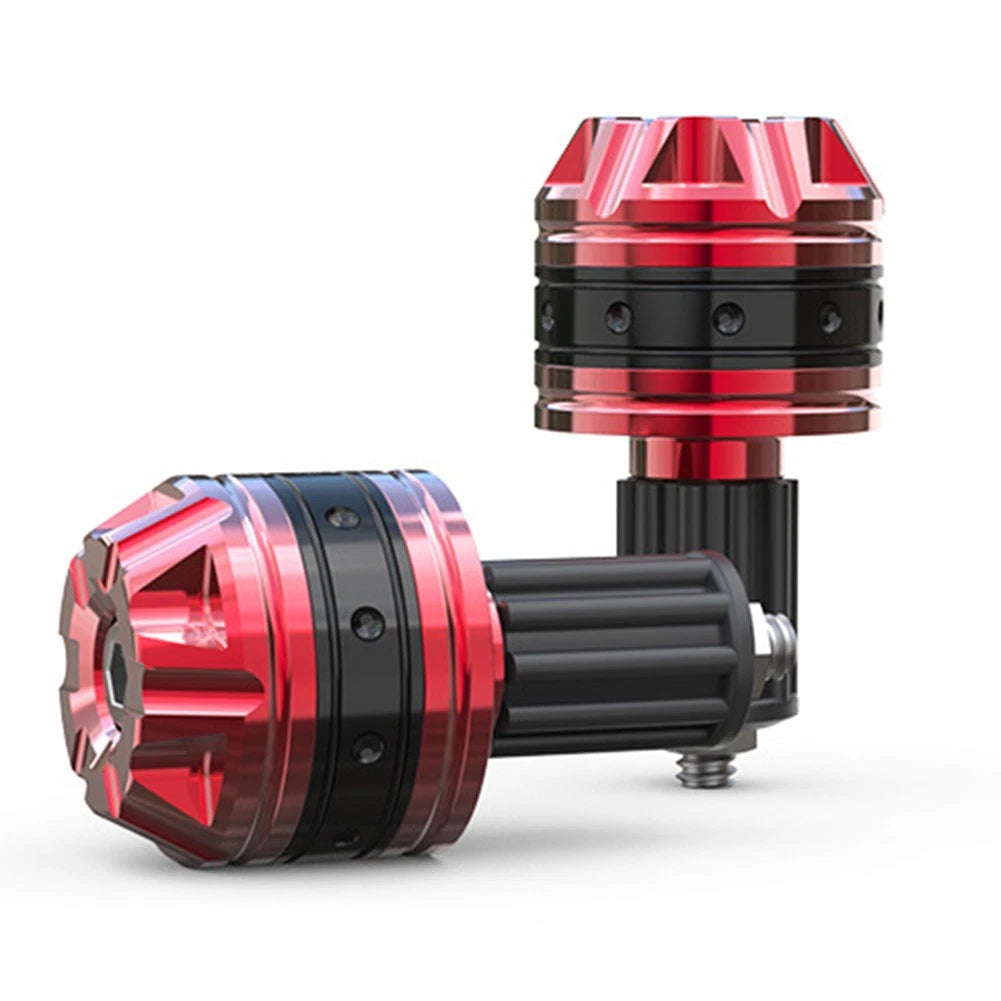 CNC Aluminum Handle Grips End Bar Plug Cap for Motorcycle (Red)