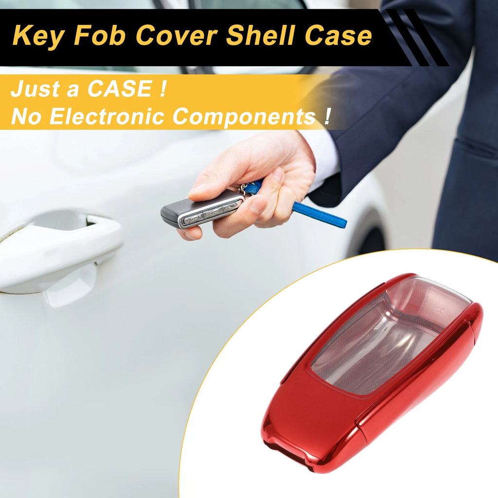 Car Key Case Red TPU Replacement for Mercedes Benz E Class (2017–2020)