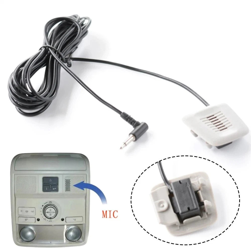 New Car Audio Microphone 3.5mm Mic Stereo Wired External Microphone Fit for BMW