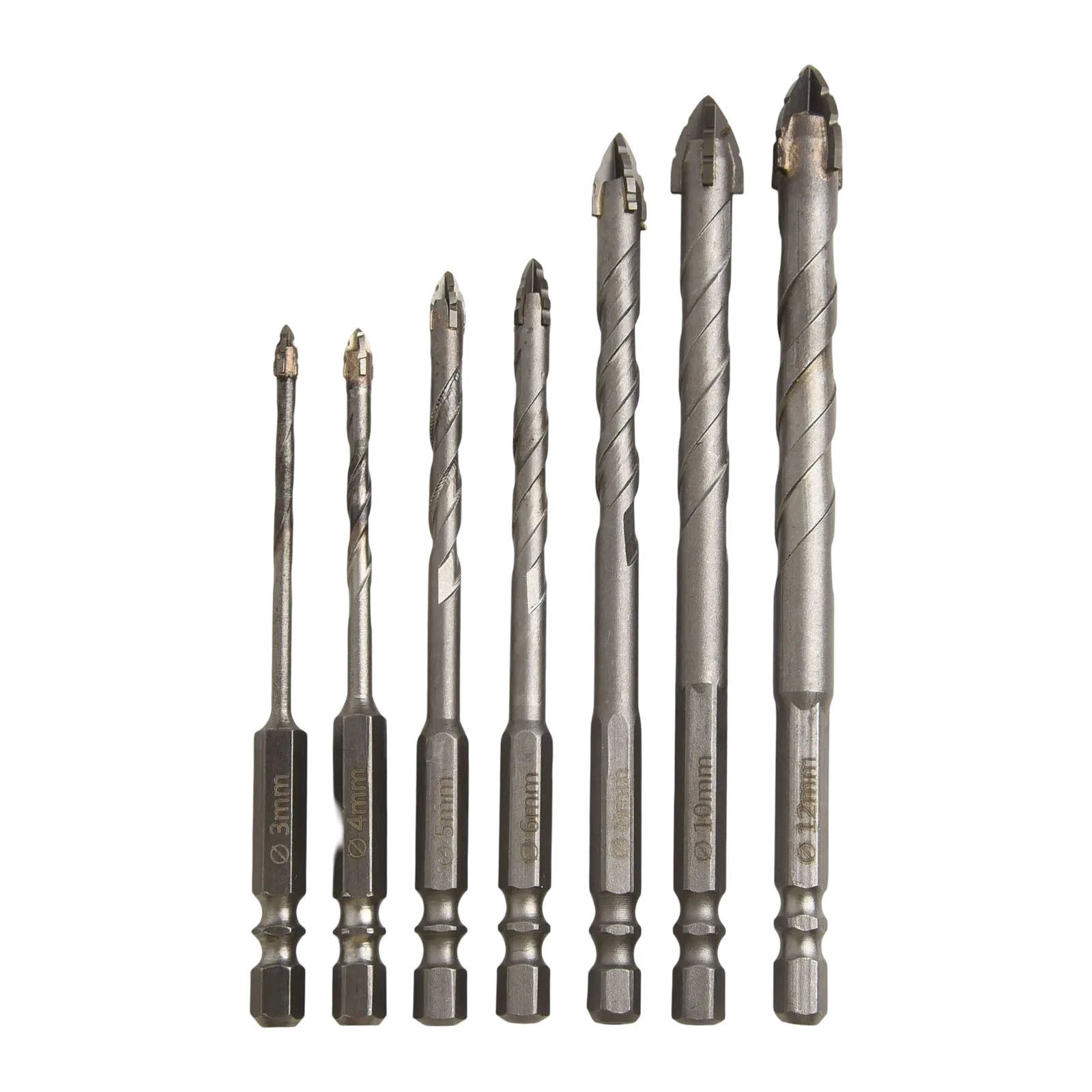 7 Piece Eccentric Drill Bit Set for Glass & Hard Surfaces