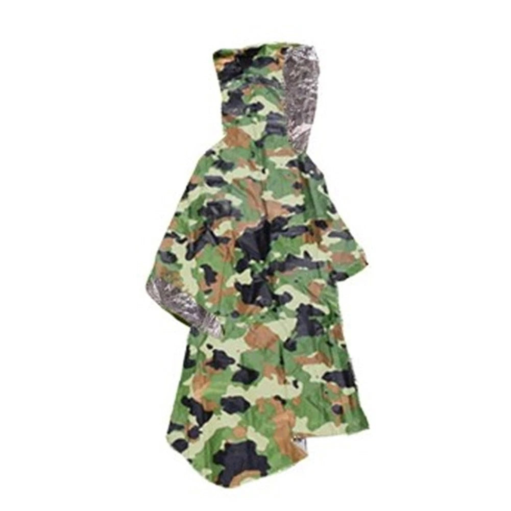 Camouflage Raincoat for Motorcycle Camping (Waterproof Poncho)