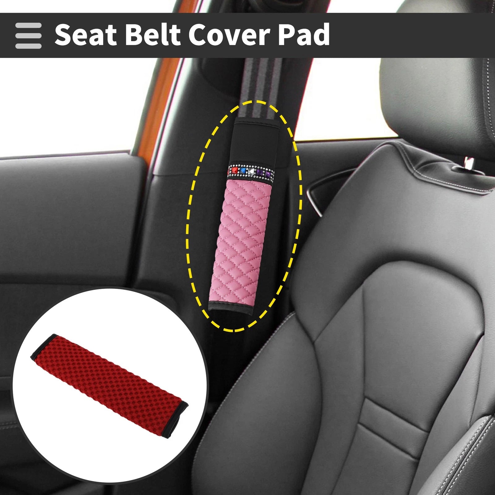 Seat Belt Cover Pad for Universal Fit (23cm)