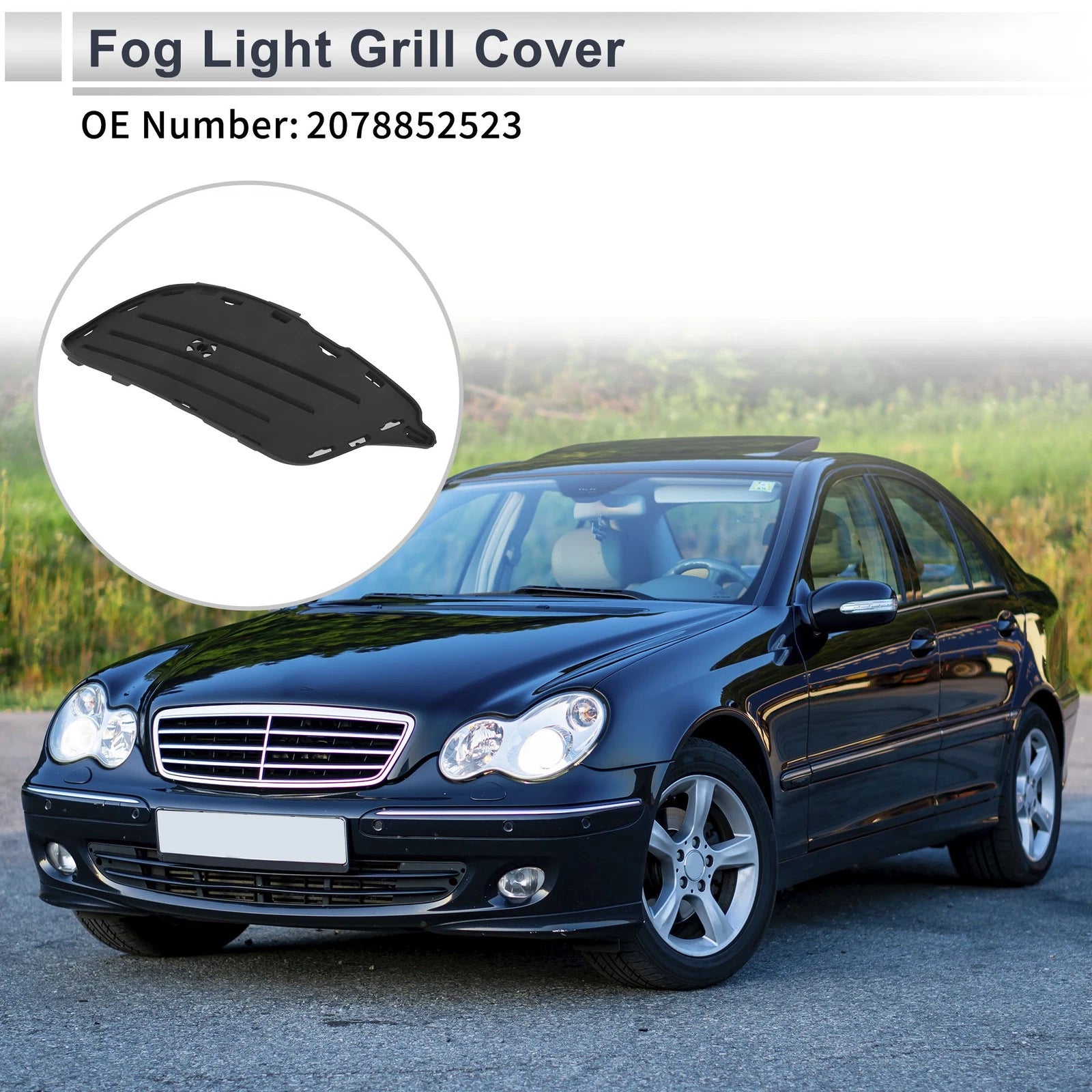 Front Right Fog Light Grill Replacement for Mercedes Benz W207 (2013–2016)