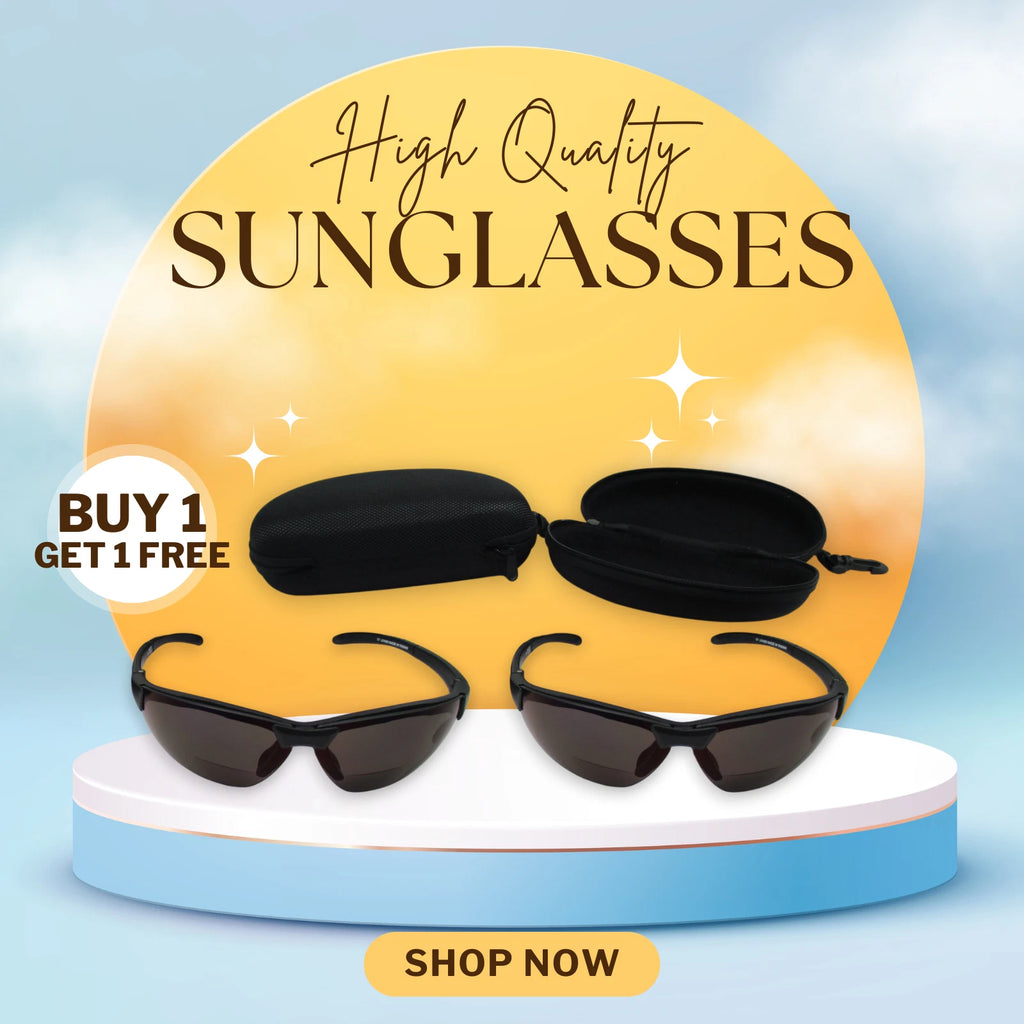 Polarized Bifocal Sunglasses with TR90 Frame +1.5 Magnification