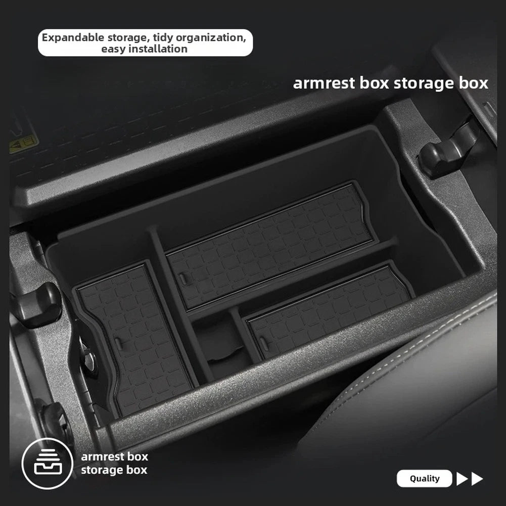 Black Center Console Storage Box for Toyota RAV4 (2026)
