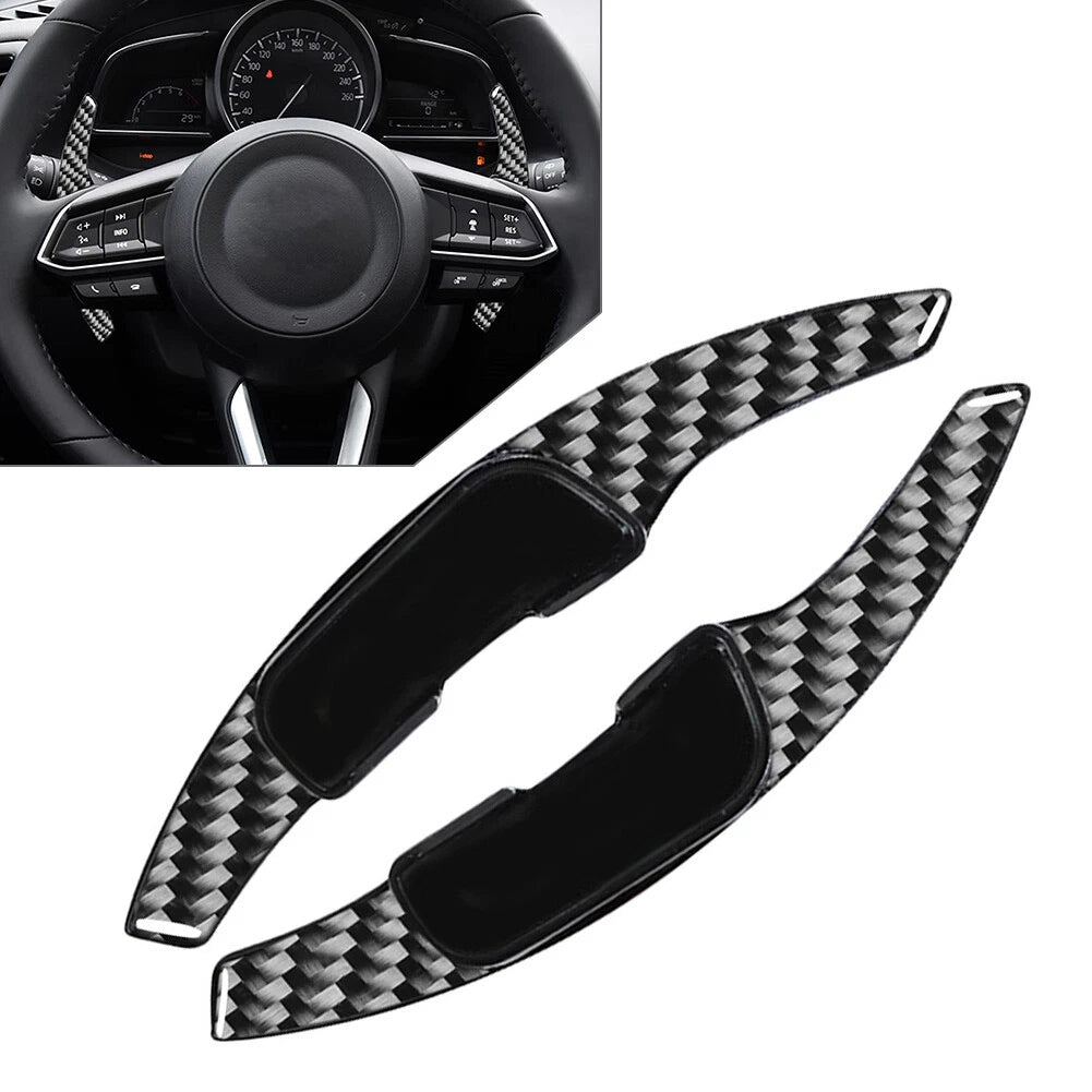 Black Steering Wheel Shift Paddle For Mazda 3 6 Atenza Axela CX-3 CX-4 CX-5 MX-5