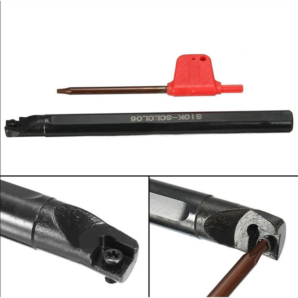 Lathe Turning Tool Holder with CCMT060204 Inserts & Wrench