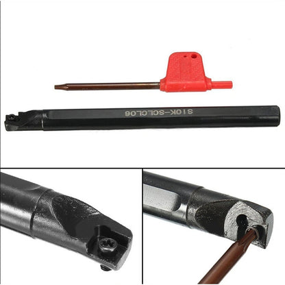 Lathe Turning Tool Holder with CCMT060204 Inserts & Wrench