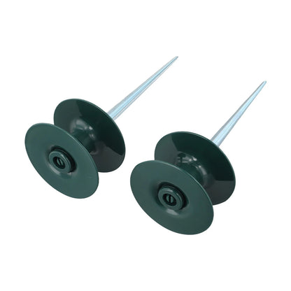 2X Garden Hose Smooth Roller Guide with Heavy Duty Metal Spike