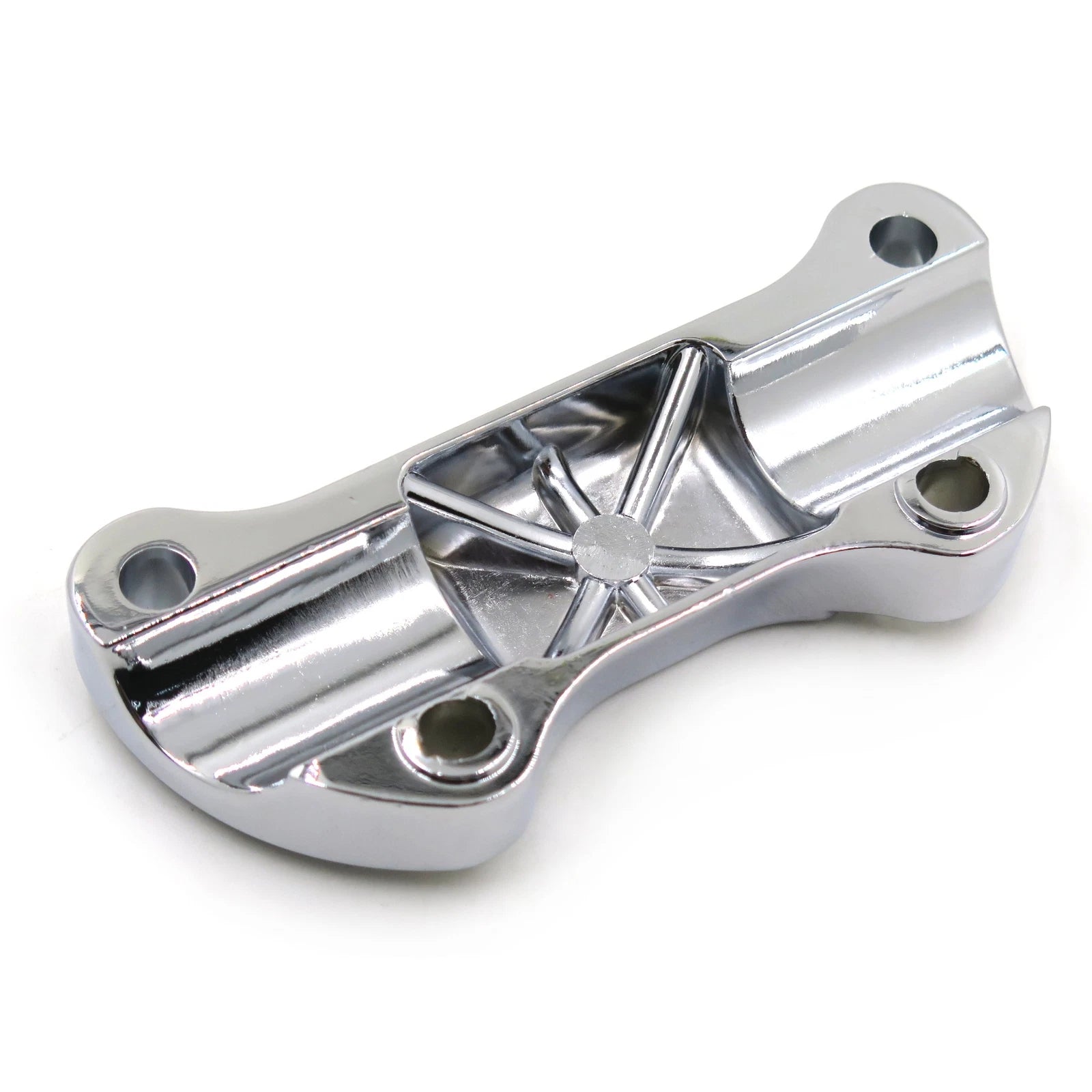 Chrome Skull Handlebar Clamp Riser for H-D XL FX FXR (1974–2006)