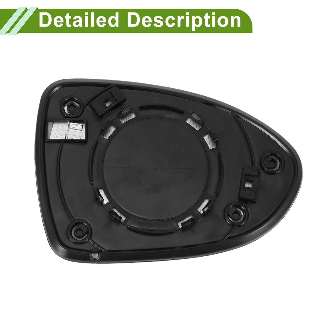 Left Heated Mirror Glass Replacement for Kia Rio (2012–2017) No. 876111W000