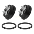 Set of 2 Front Wheel Brake Drum & Dust Seal for Yamaha Big Bear 350 (1989–1998)