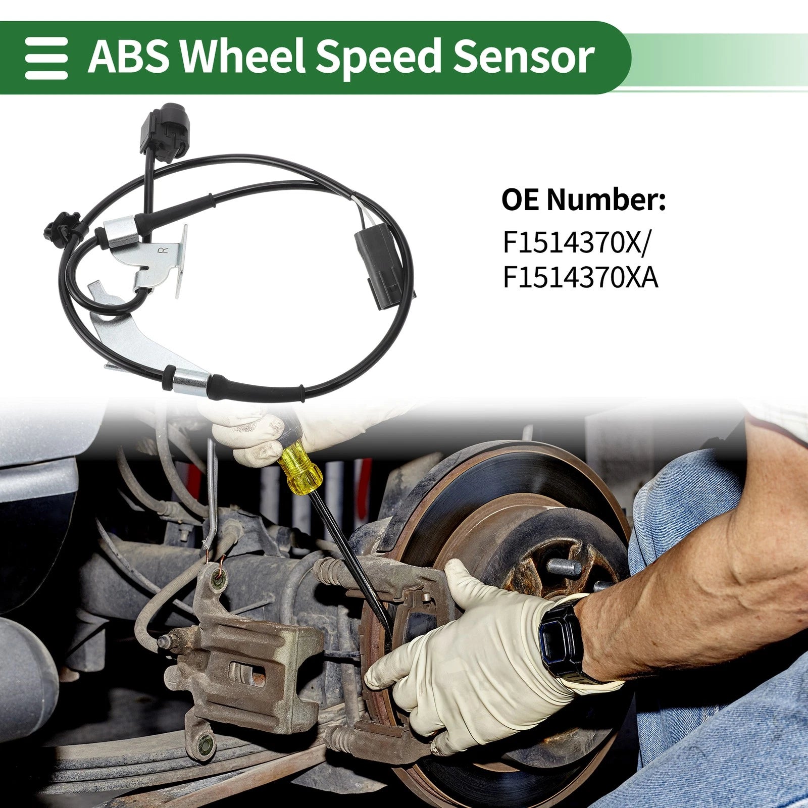 ABS Wheel Speed Sensor No.F1514370X for Mazda RX-8 (2003–2012) Front Right