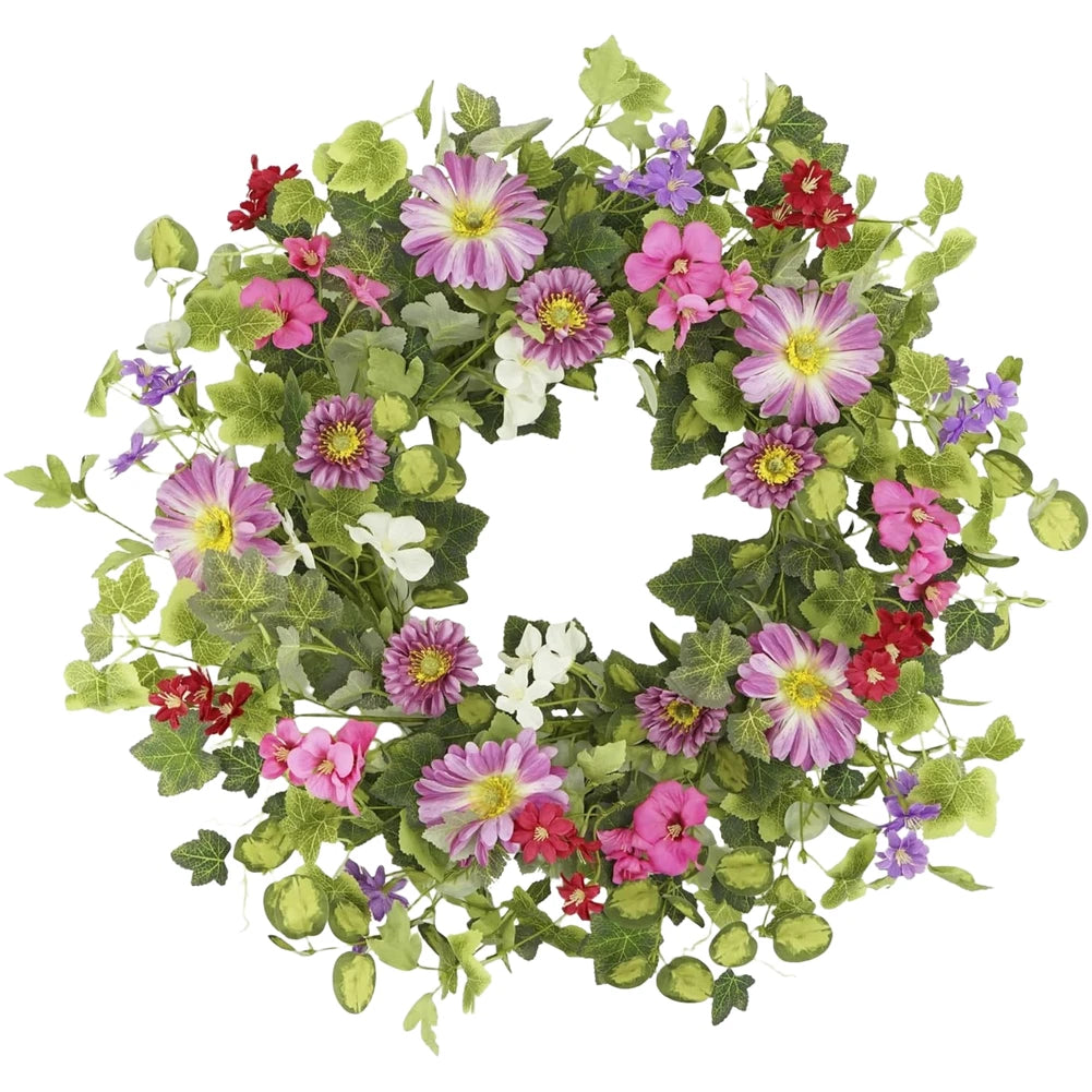 35cm 45cm Artificial Green Wreath for Door Wall Decoration