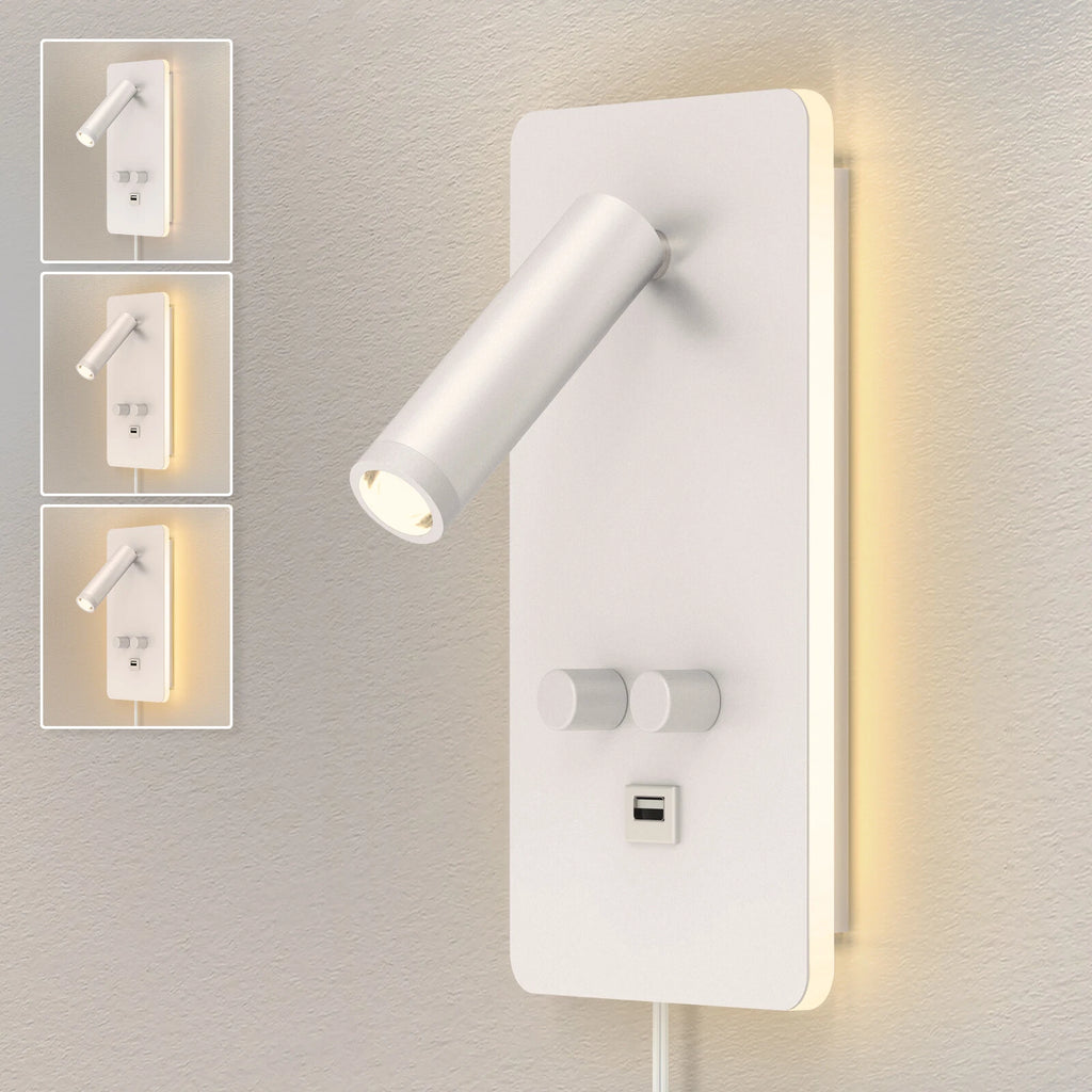 LED Wall Sconce Reading Spot Light for Bedroom (Adjustable Angle)