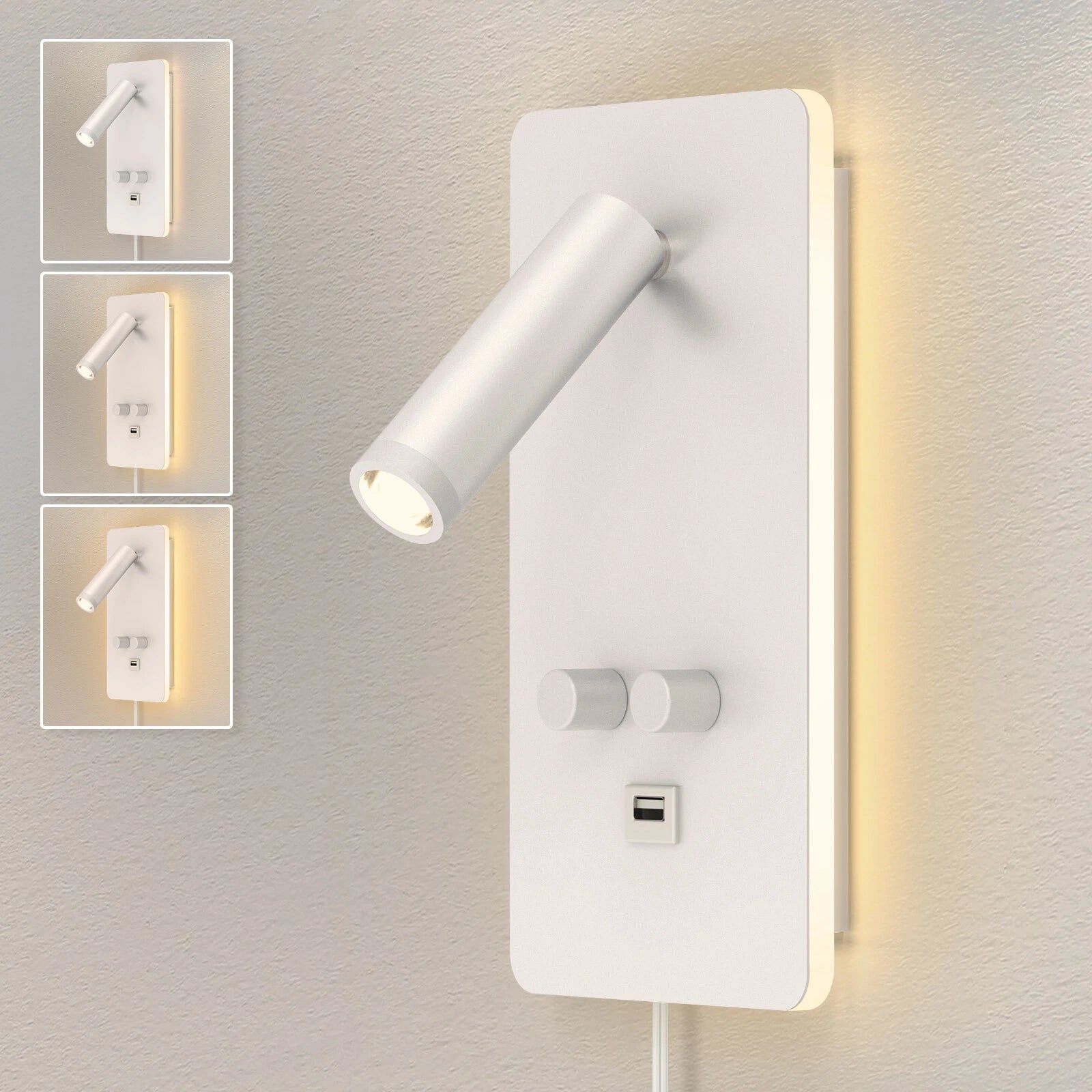 LED Wall Sconce Reading Spot Light for Bedroom (Adjustable Angle)