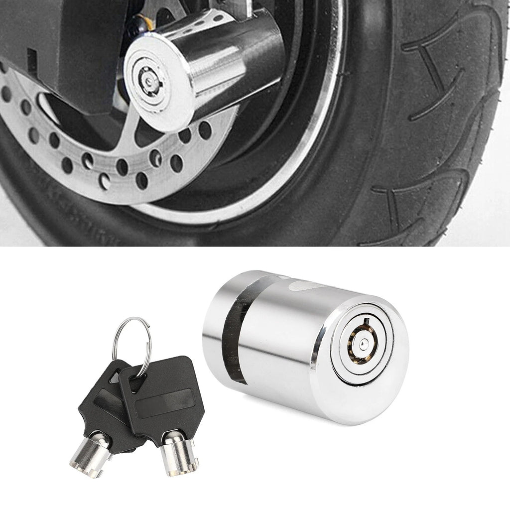 Anti-theft Disc Brake Lock for Motorcycle Bicycle (Silver)