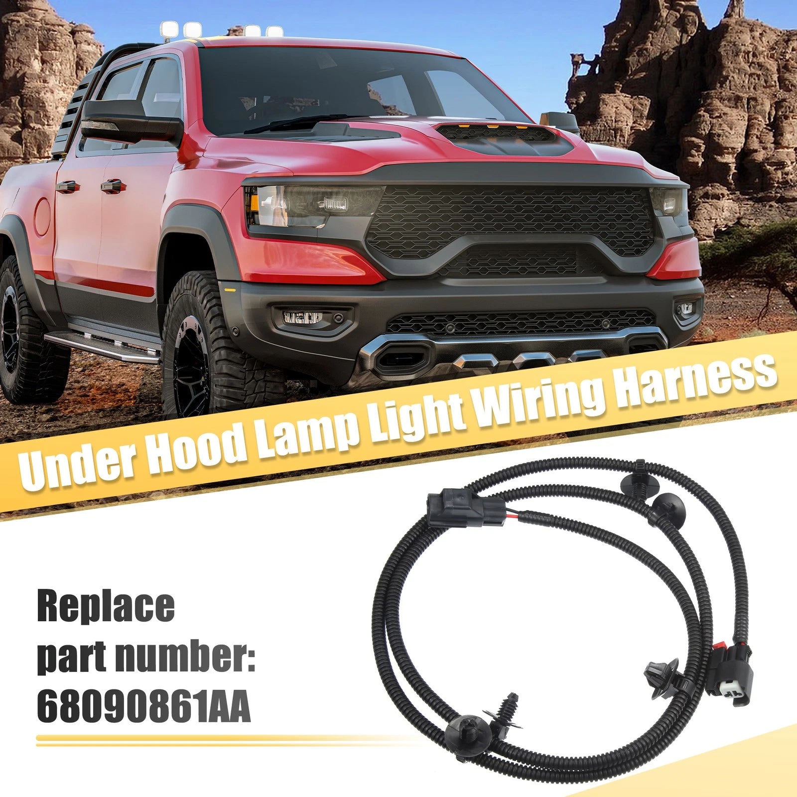 Under Hood Lamp Wiring Harness for Dodge Ram (2012–2017)