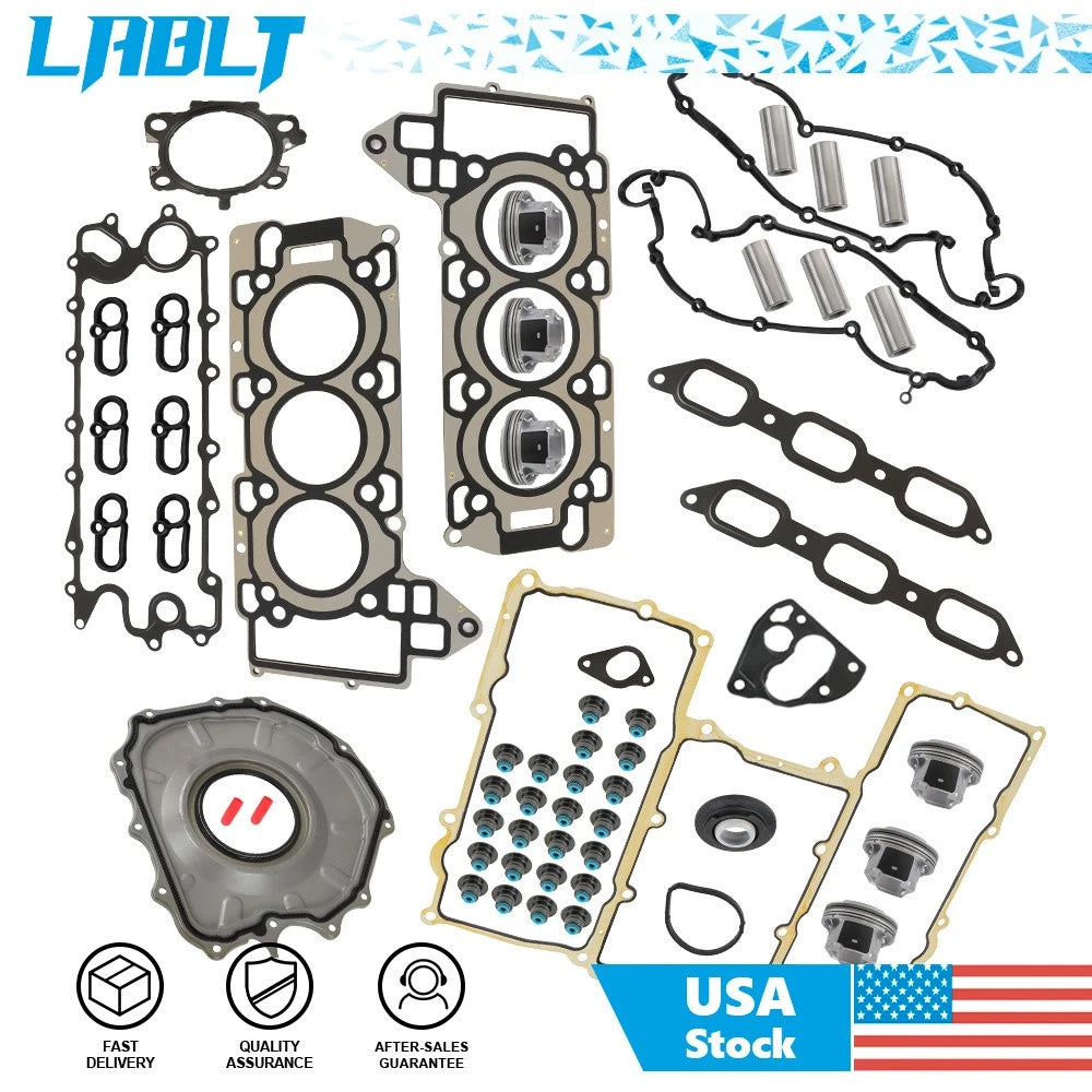 Engine Full Gasket Set & Piston w/ Rings for Jaguar Land Rover 3.0L V6 (2010–2015)