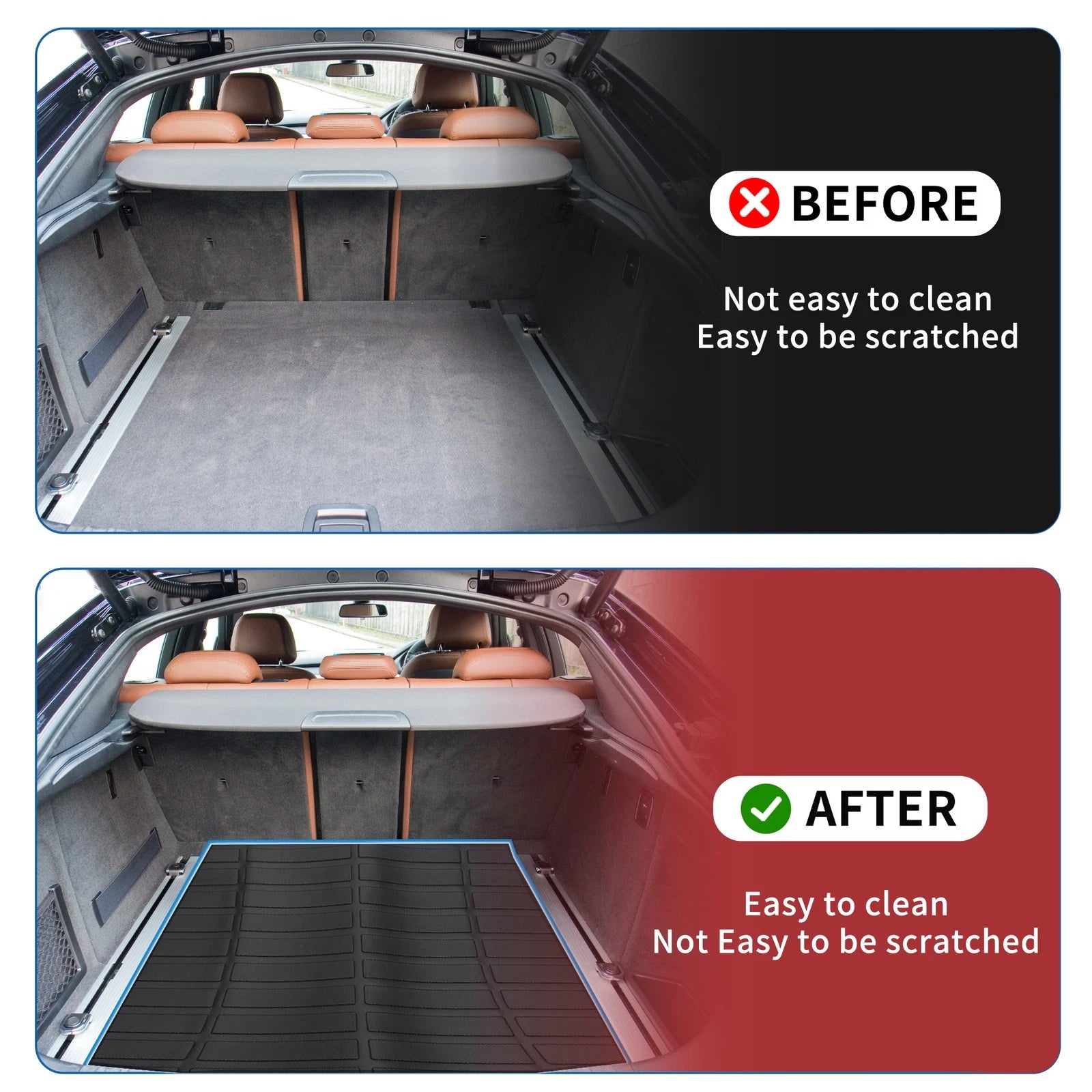 Rear Trunk Mat Replacement TPE Cargo Liner for Subaru Forester (2014-2018)