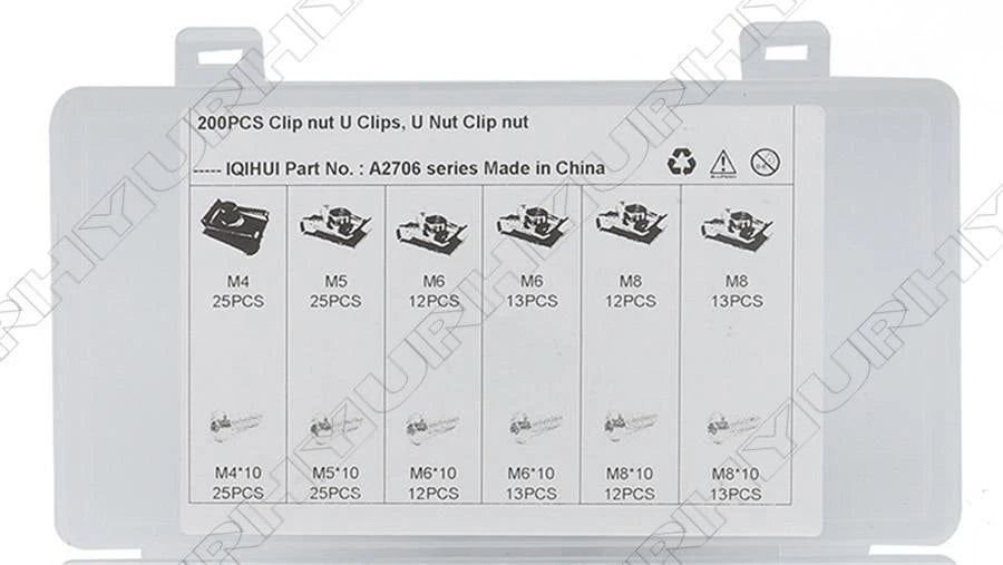 200 Pcs Fairing Bodywork Panel Reed U Clips for Universal (AU Stock)