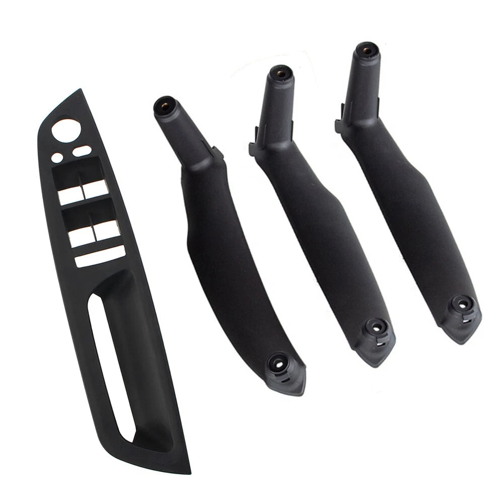 4X Inner Door Pull Handle Trim Cover for BMW X5 E70 X6 E71 E72 (2007–2013) Black RHD