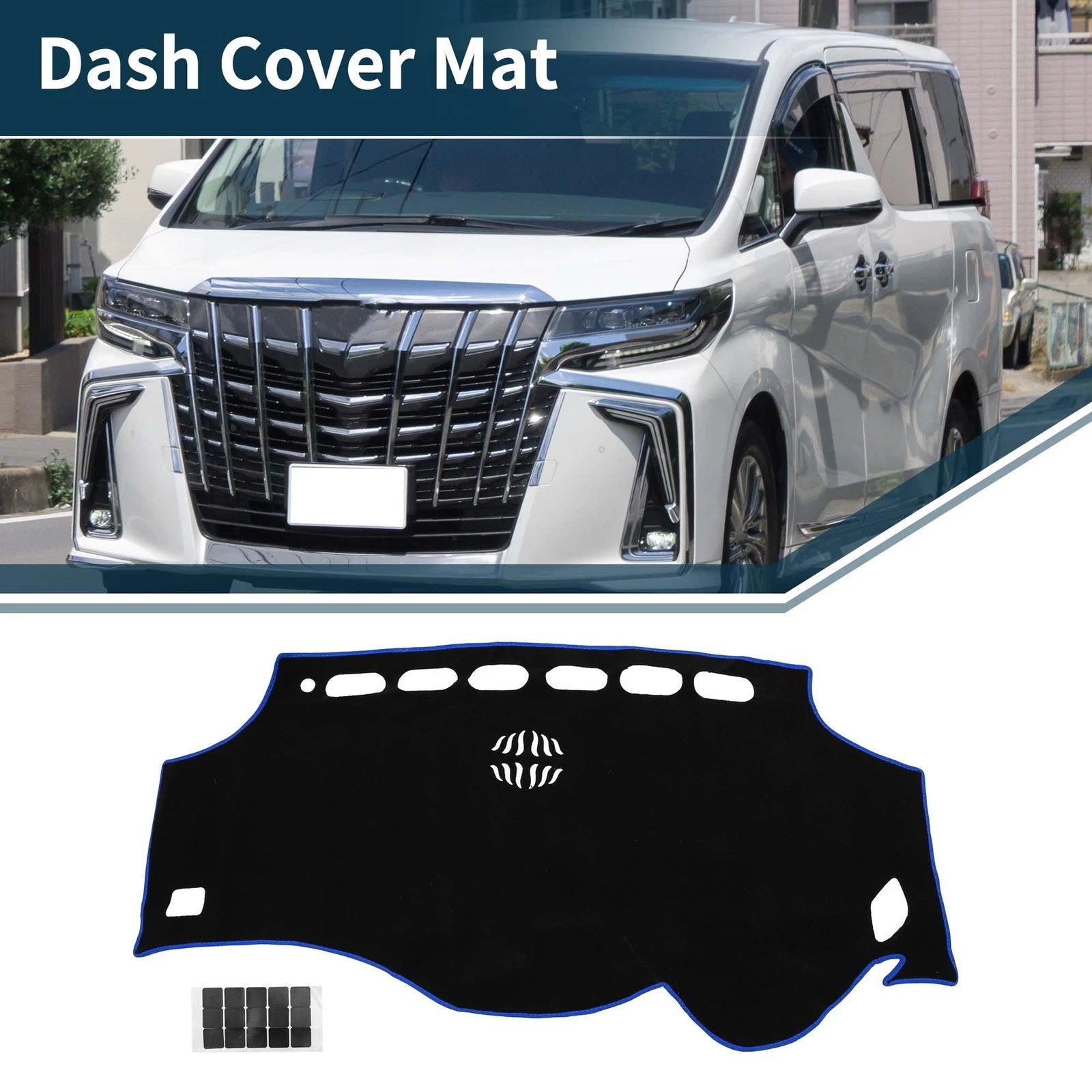 Dashboard Dash Cover Mat Replacement for Toyota Vellfire (2008–2015)