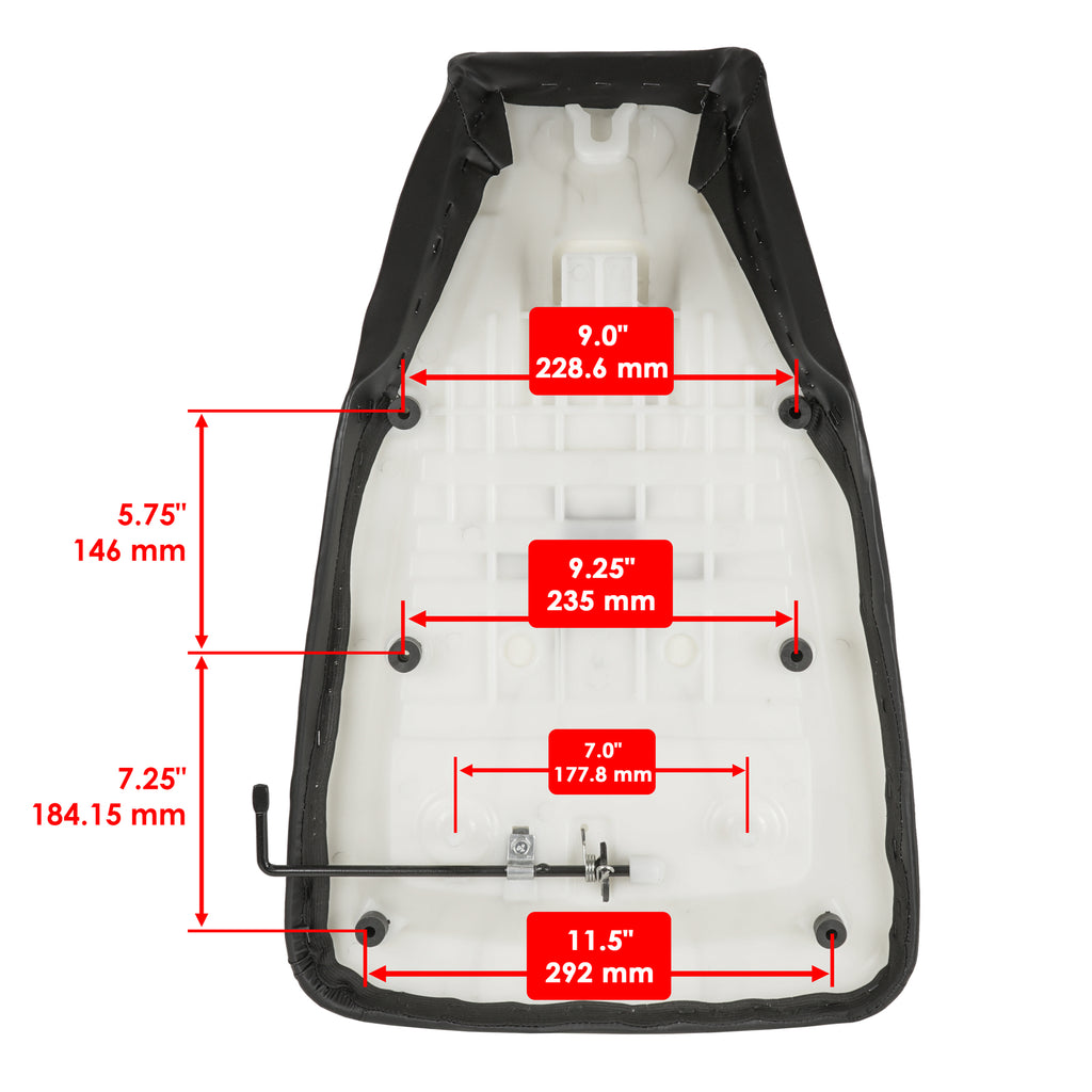 Complete Seat Black Replacement for Honda TRX350FE Rancher 350 4x4 (2000–2003)