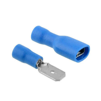 100Pcs Insulated Spade Connector Crimp Electrical Wire Terminal