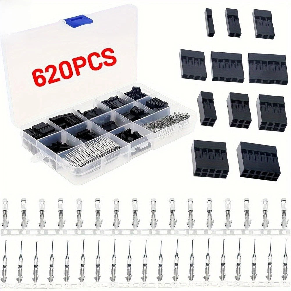 620Pcs Wire Terminal Connector Kit for Electronics Projects