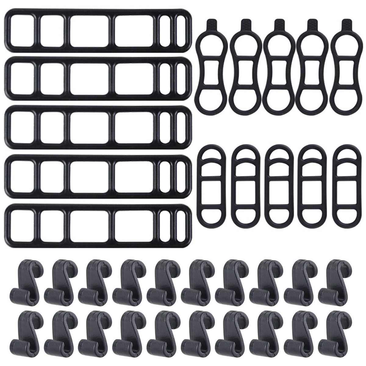 Set of 35 Bike Light Mounting Straps Silicone Rubber Bands