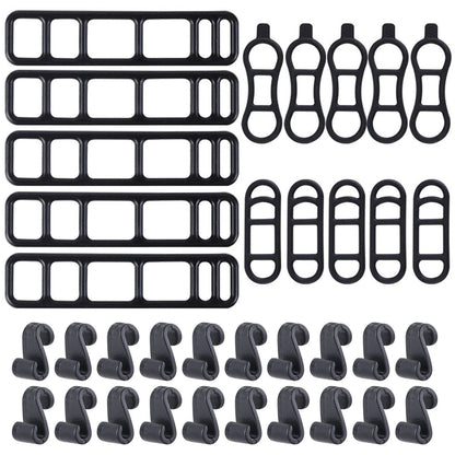 Set of 35 Bike Light Mounting Straps Silicone Rubber Bands