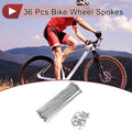 Bicycle Spokes Replacement Set 187mm 45 Steel Galvanized for 12G Wheel