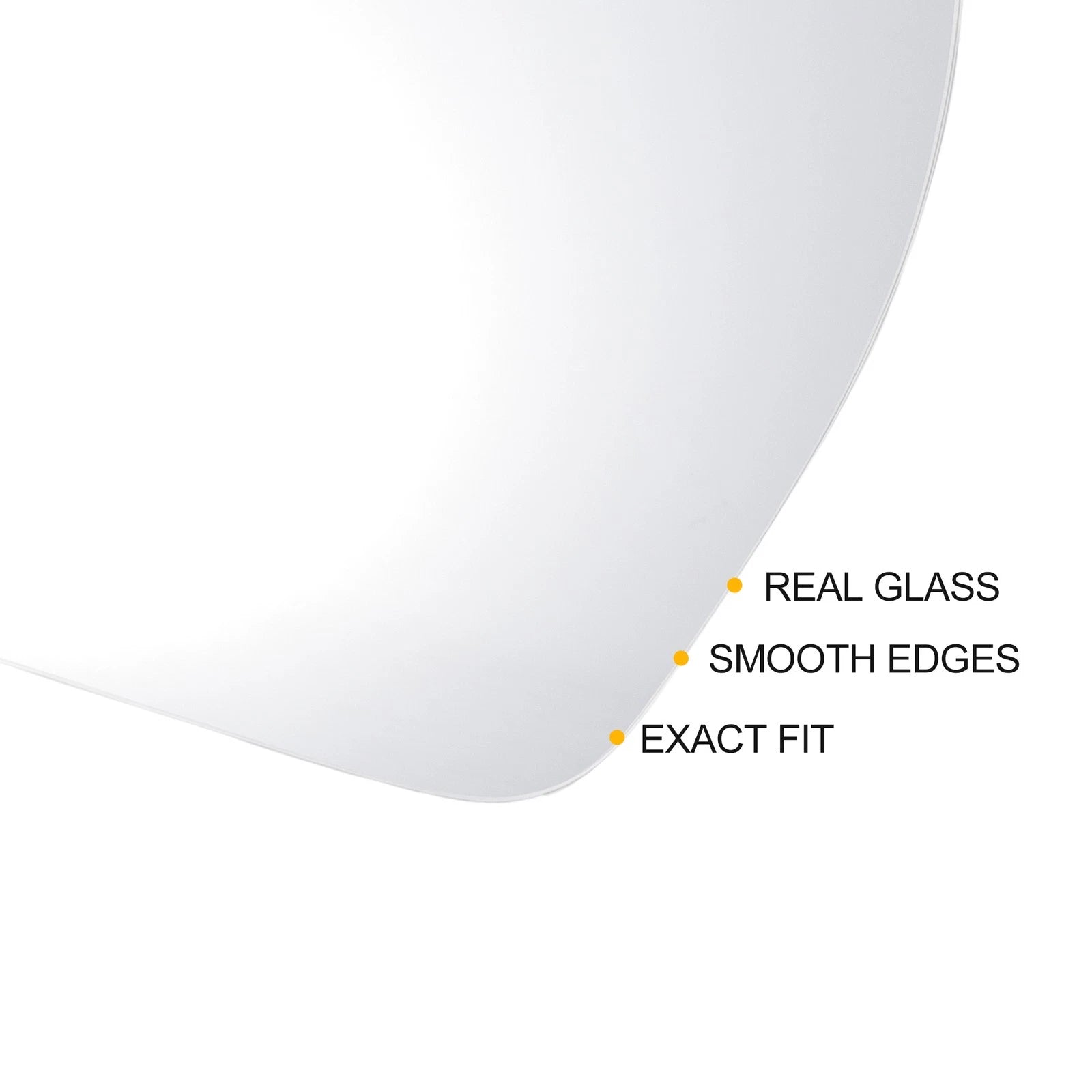 Left Side White Mirror Glass for Hyundai IX25 Creta (2014–2017)