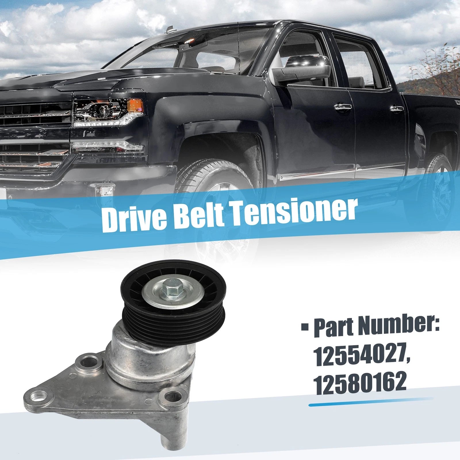 Belt Tensioner Pulley Assembly Replacement for Chevrolet for Cadillac (2009–2019)
