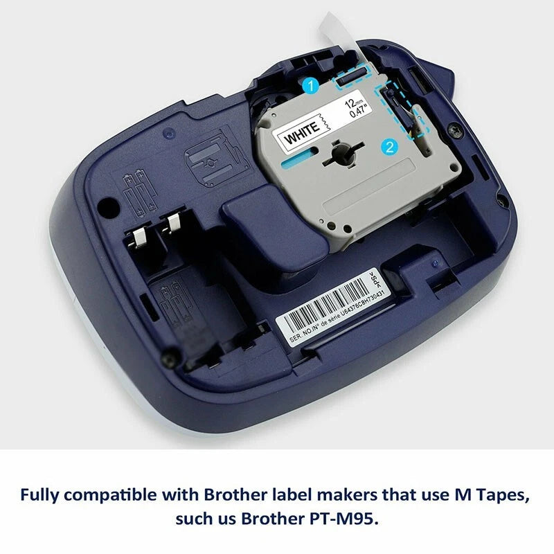Label Tape for P-Touch M231 MK231 M-K231 (12mm)