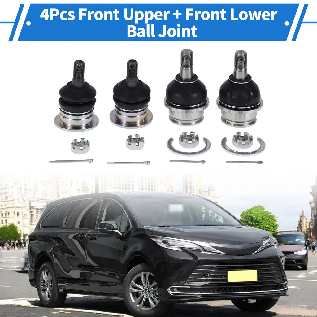 4 Pcs Front Upper and Lower Ball Joints Replacement for Toyota Tacoma (2005–2021)