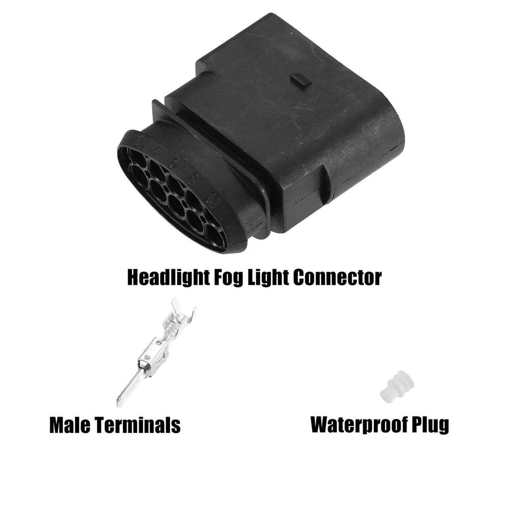 Fog Light Connector 6 Terminals Replacement for Audi VW (2005–2018)