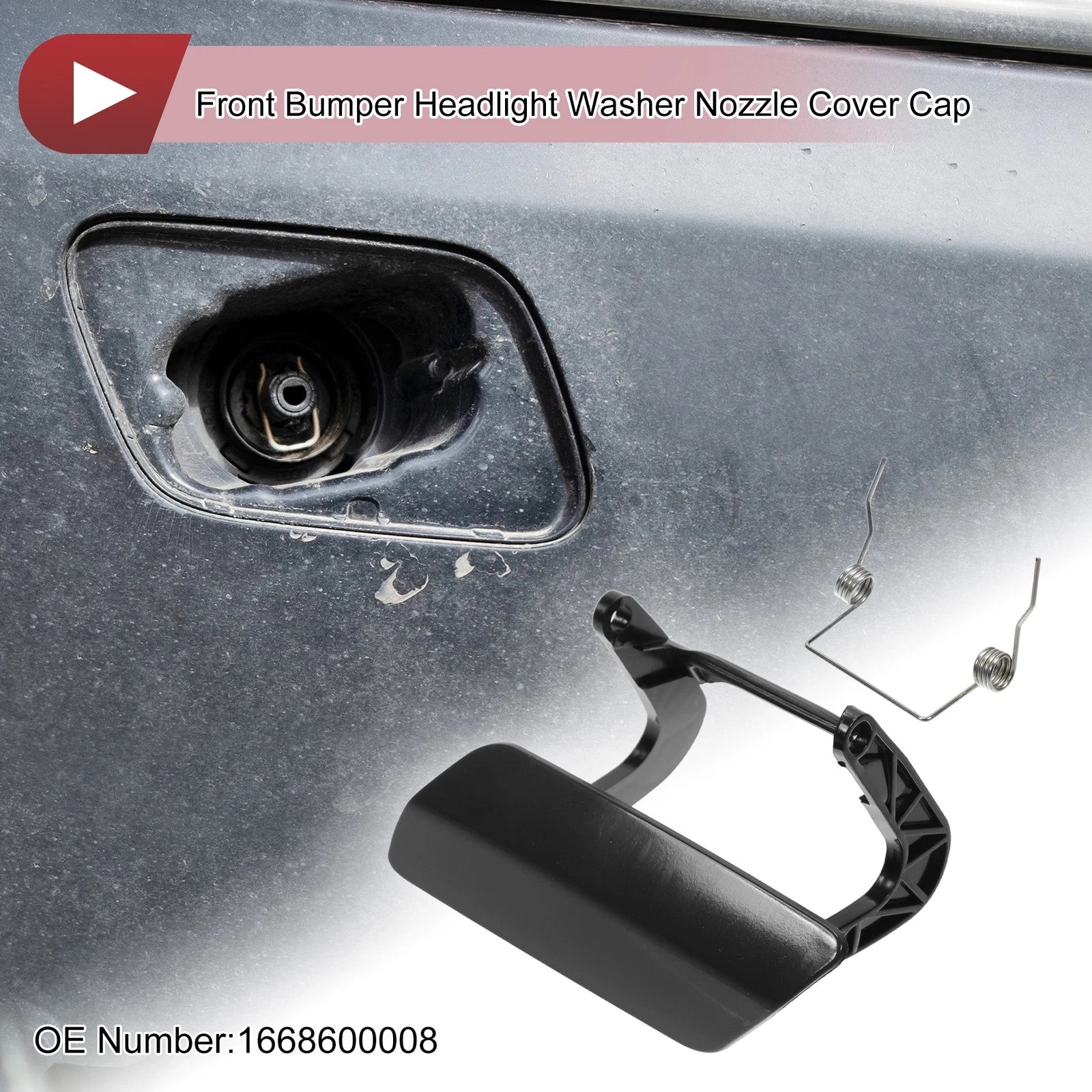 Washer Nozzle Cover Cap Front Left Replacement for Mercedes-Benz GL350 (2013–2016)