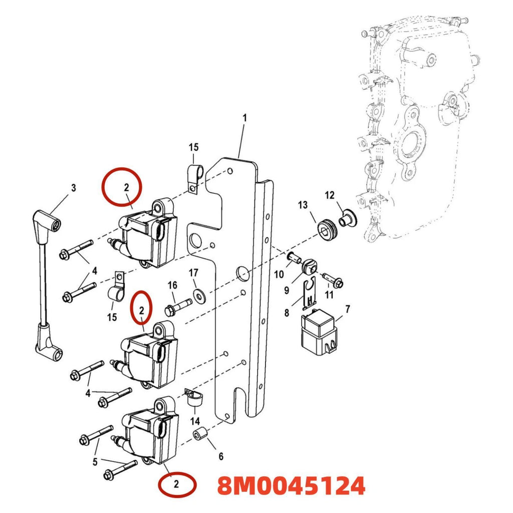 Coil Ignition for Mercury (8M0045124, 8M0034012)