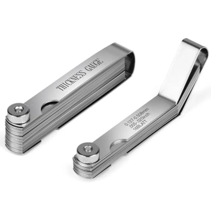 2PCS Feeler Gauge Set Stainless Steel with Rotating Hinge for Easy Use