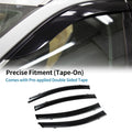 Window Deflectors Side Vent Visors Black for Hyundai Elantra (2017–2018)