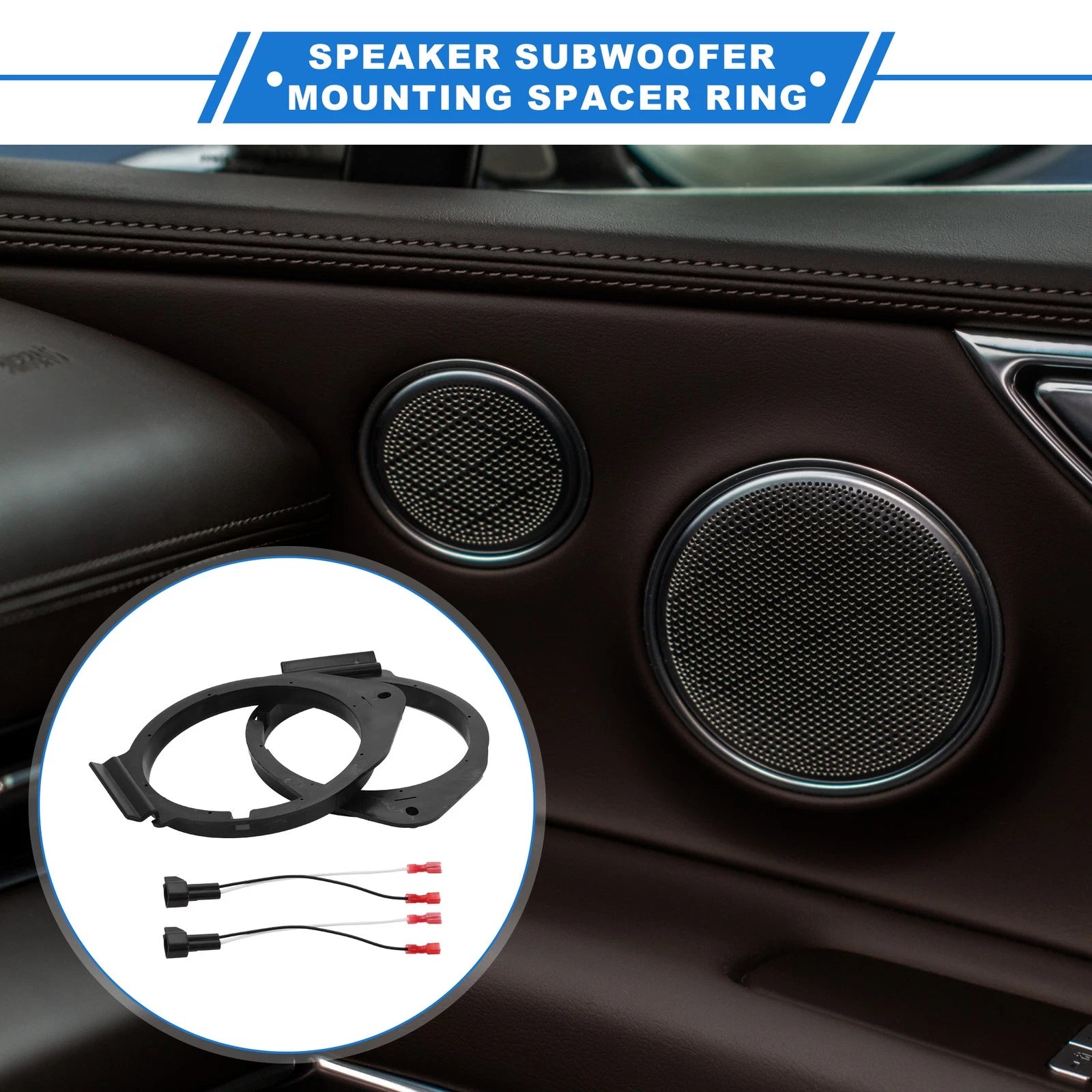 2X Speaker Spacer Ring for Skoda Toledo (6.5'' Tweeter)