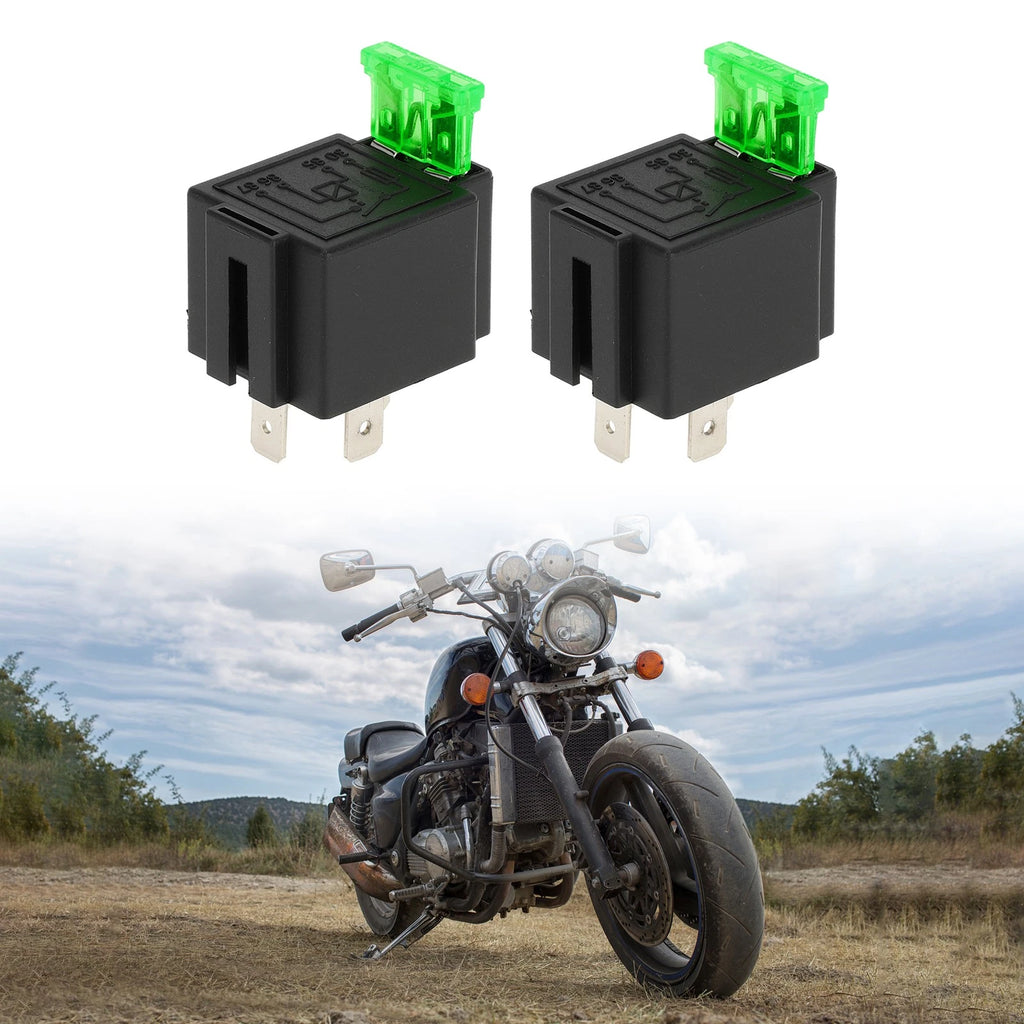 2X 4-Pin 24V 30A Waterproof Auto Relay for Multi-Purpose Applications