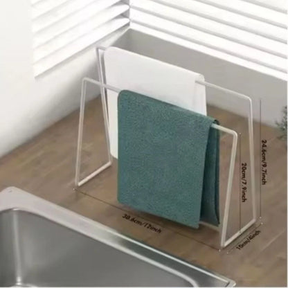 Stainless Steel Dishcloth Rack for Cooking Convenience